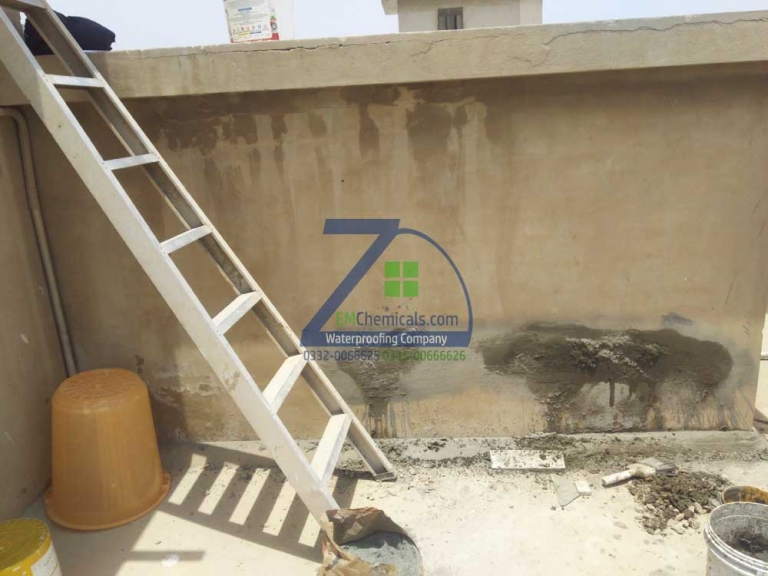 Over Head Water Tank Leakage Treatment in Korangi Industrial Area