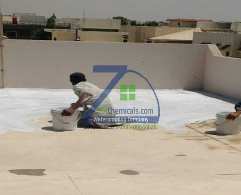 Roof Heat Proofing Treatment at Khayaban-e-Rahat DHA