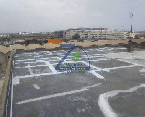 Roof Heat and Waterproofing Treatment at Korangi Industrial area