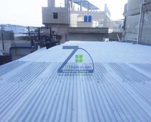 Galvanized Iron (G.I) Sheets Roof Heat and Waterproofing at New Karachi Industrial Area