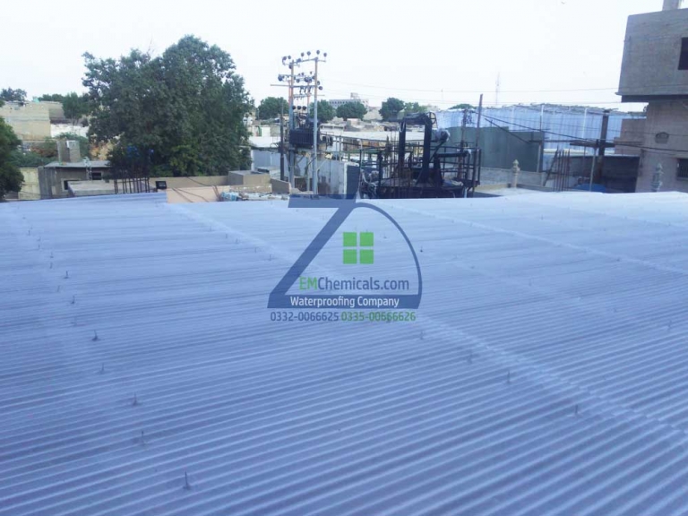 Galvanized Iron (G.I) Sheets Roof Heat and Waterproofing at New Karachi Industrial Area