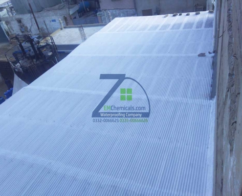 Galvanized Iron (G.I) Sheets Roof Heat and Waterproofing at New Karachi Industrial Area