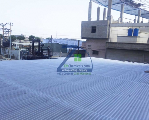 Galvanized Iron (G.I) Sheets Roof Heat and Waterproofing at New Karachi Industrial Area