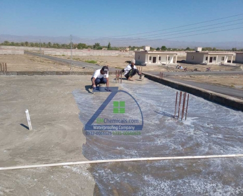 Roof Heat and Waterproofing Done at Frontier Corps in Turbat Balochistan