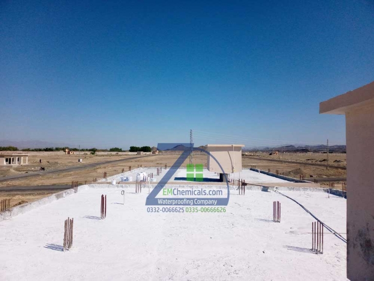 Roof Heat and Waterproofing Done at Frontier Corps in Turbat Balochistan