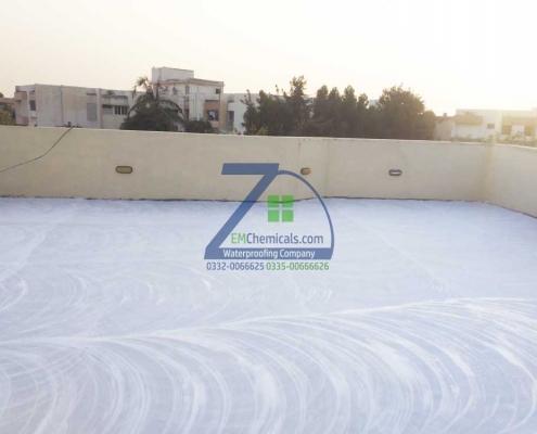 Roof Heat and Leakage Waterproofing Treatment Done near Sea View Clifton, Karachi