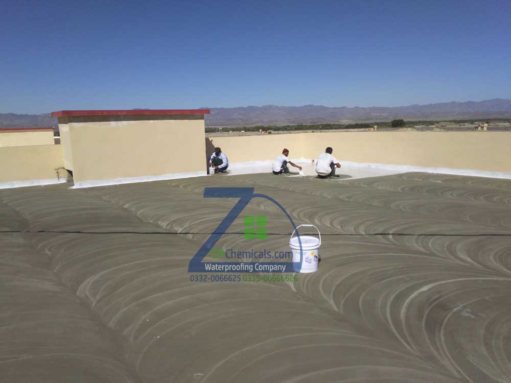 Roof Heat Proofing and Waterproofing Treatment done on Other Buildings at Turbat City Baluchistan