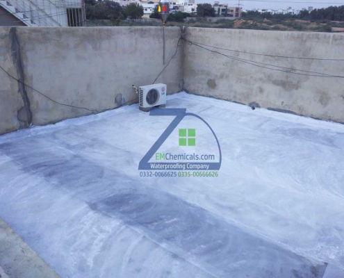 Roof Heat and Waterproofing Treatment with Membrane done at Gulistan-e-Jauher