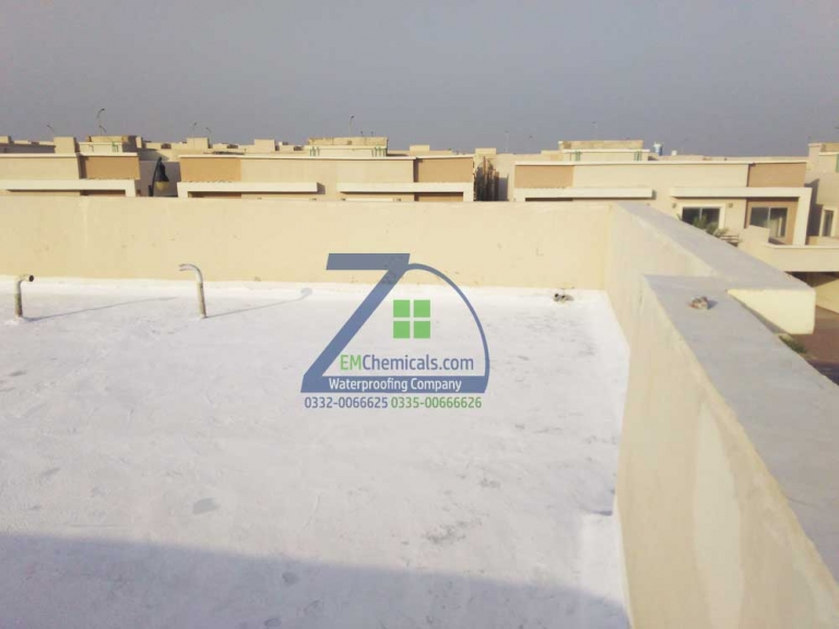 Roof Heat and Waterproofing including C.C. Flooring at Bahria Town