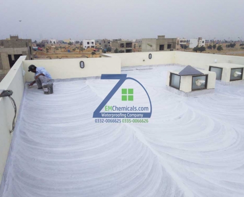 Roof Heat and Waterproofing done at Ali Block, Bahria Town