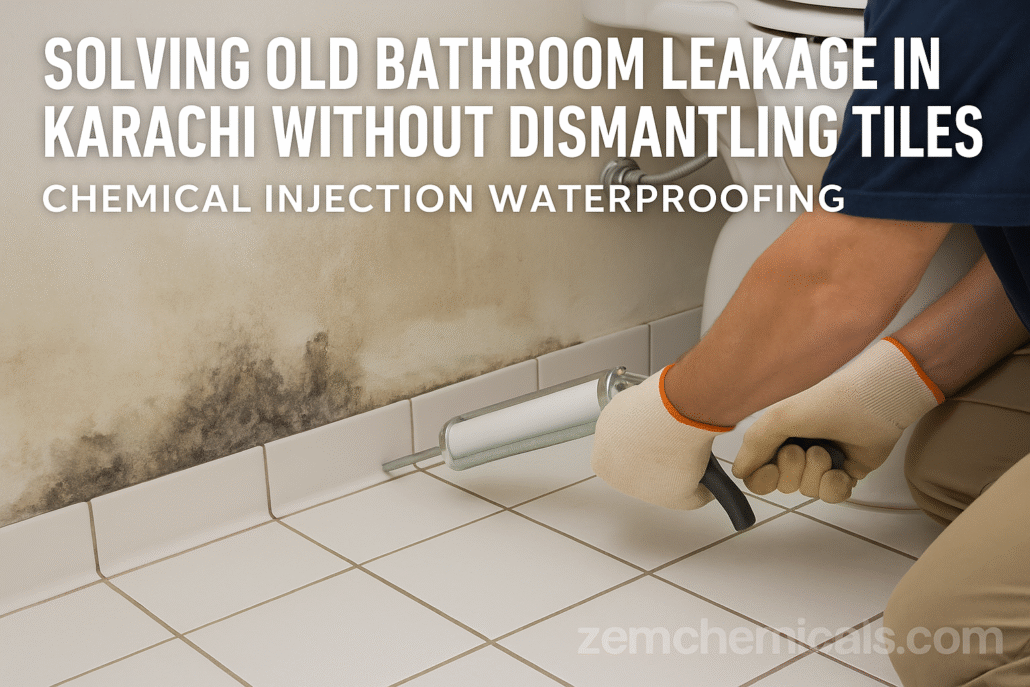 Solving Old Bathroom Leakage in Karachi Without Dismantling Tiles