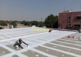 G.I. sheet warehouse roof waterproofing in Karachi